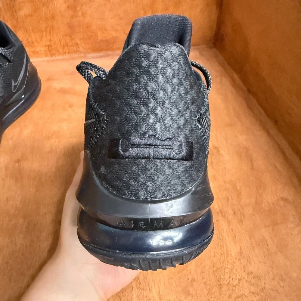Nike LeBron 17 Low Triple Black Shoes Mens Sz 14 Basketball Sneakers CD5007-003